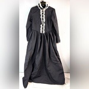 Wednesday M Halloween Costume Vintage Black Dress with Lace Detail